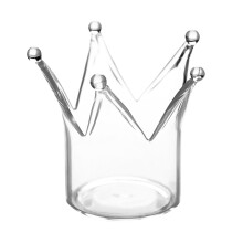 1pc Crown Ornament Crystal High Borosilicate Glass Tray