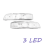 Luz de seta para espelho retrovisor lateral com 3 lentes de LED para Kia Esquerda 5