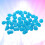 100pcs Glowing Artificial Stone Fish Tank Ornament Blue 2
