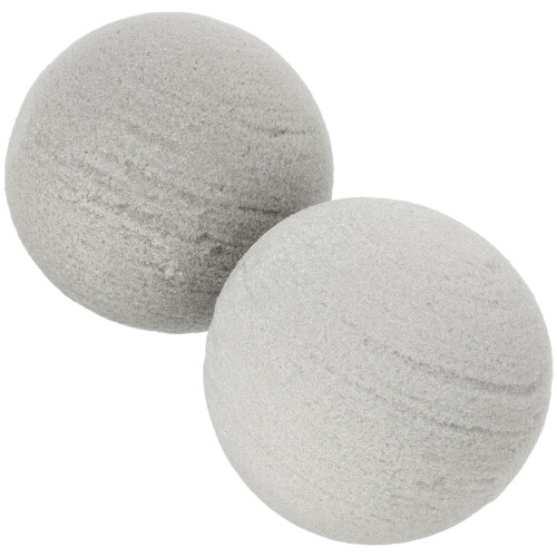 2Pièces Boules De Mousse Sèche Grise Pour Fêtes Mariages 2