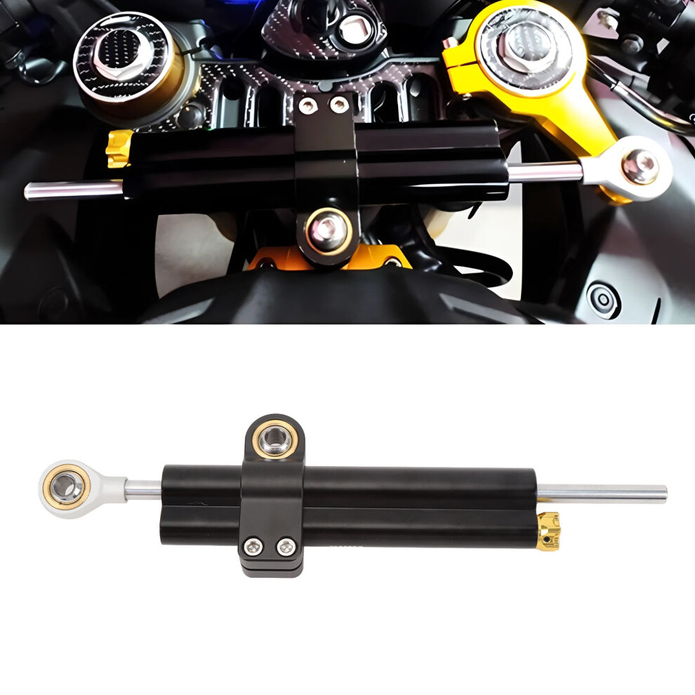 Universal Motorcycle Steering Damper Stabilizer 75Mm Adjustable Black 3461346615216