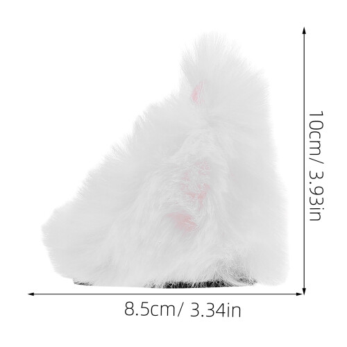 2Pièces Oreilles Décoratives En Peluche Pour Casque Scooter 1
