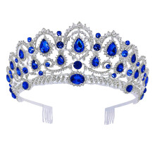 2Pièces Couronne Cristal Mariage Accessoire Femme Élégant