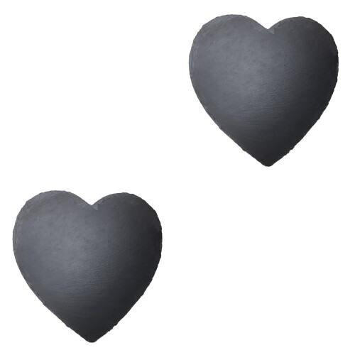 2 Count Cheese Board Heart-Shaped Rock Tray Serving Cheeses 2