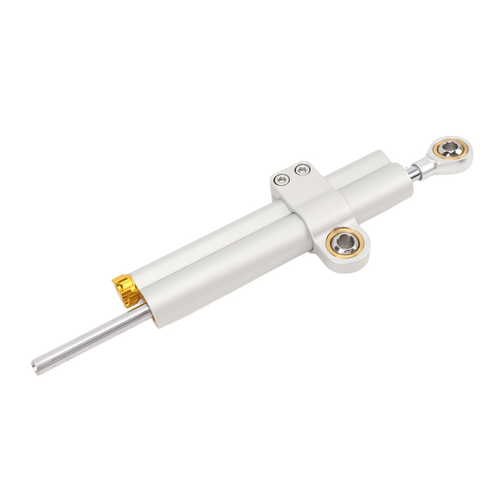 Motorbike Steering Stabilizer Damper Adjustable Improves Handling Silver 7901346615442
