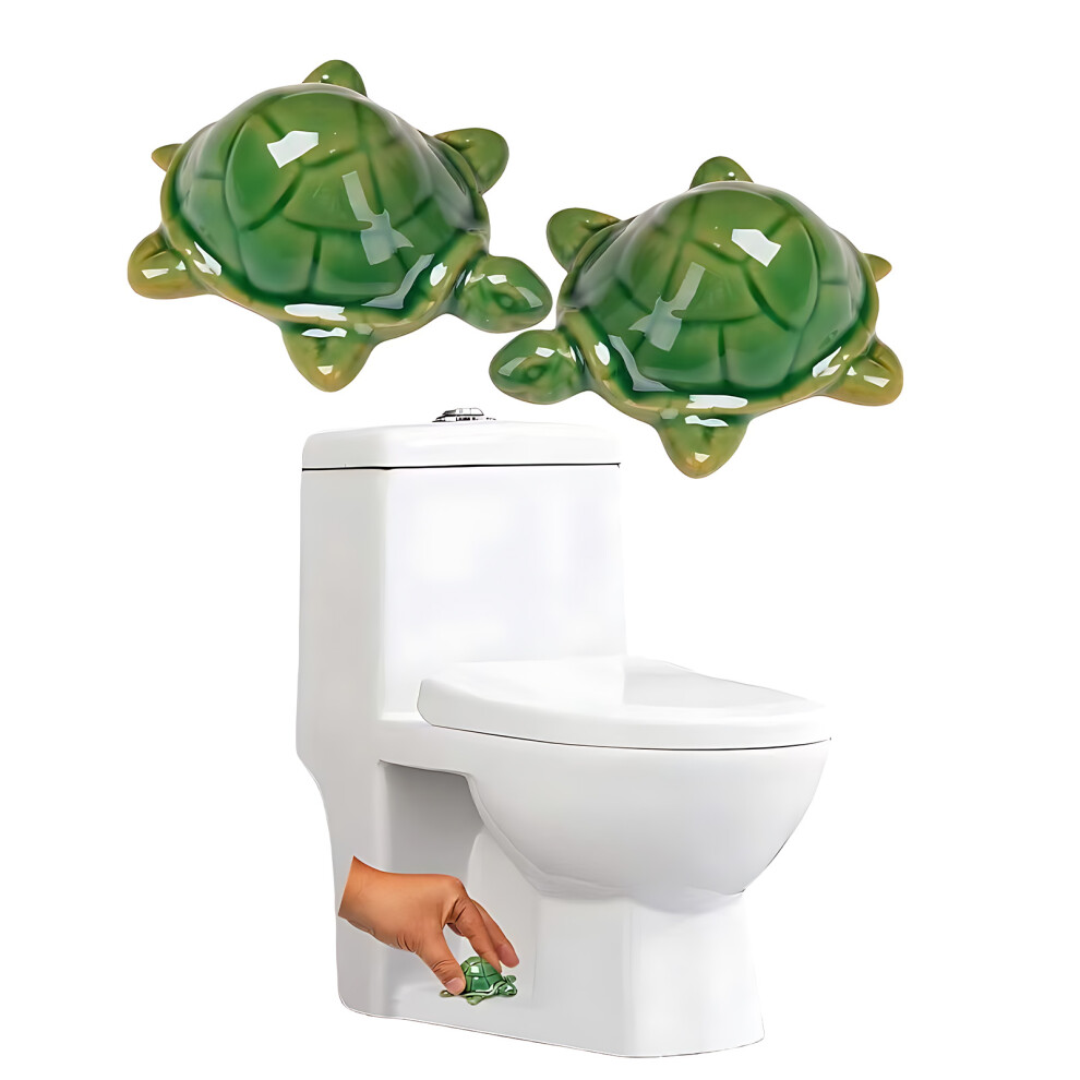 Resin Turtle Toilet Floor Bolt Covers - Easy Install Marine Decor Set 8761346616042