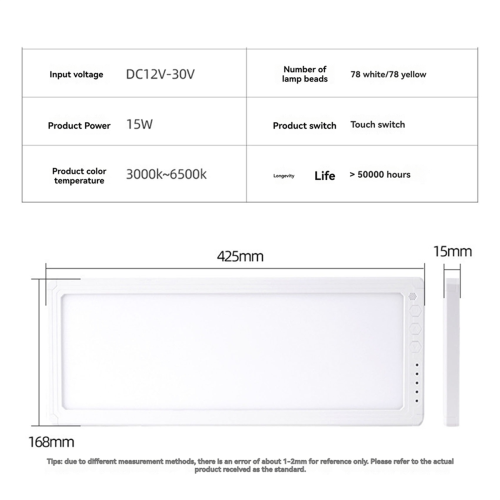 Luz interna para trailer 12V-30V Luz de teto para trailers e caminhonetes 1
