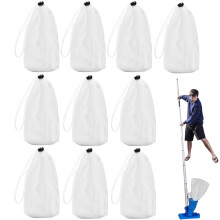 Pool Vacuum Bag Fine Mesh, Reusable Nylon Filter Bags for Cleaning Dirt and Leaves in Aquariums, Ponds, and Fish Tanks