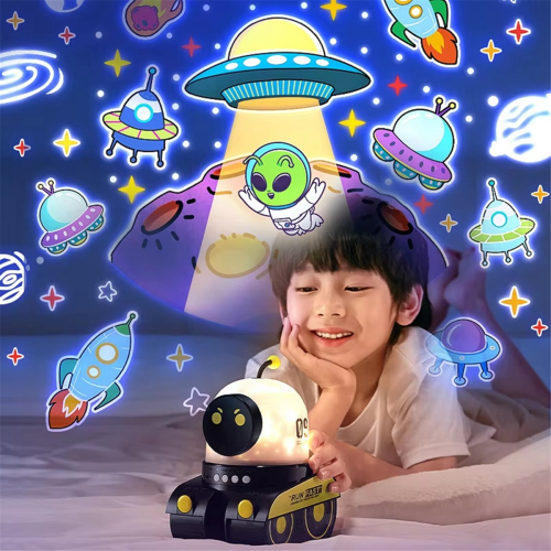 Star Projector Night Light,Cartoon Robot Car Projection Lamp Gift 1