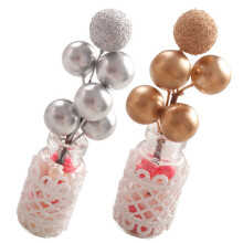 2Pcs Mini Fake Bonsai Flower Bottle Miniature Desktop Ornament Set