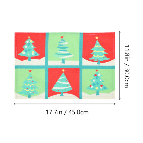 2pcs Xmas Table Mats Place Mats Xmas Dining Table Decoration 2