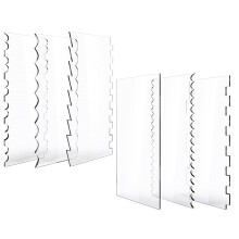 Cake Scraping Tool Clear Acrylic 6pcs 9.4x3.9in
