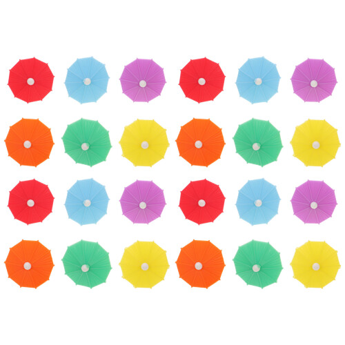 24 Pcs Glass Charms For Drinks Drinking Accessories Umbrella Shape