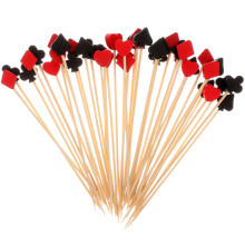 100St Bamboe Cocktailprikkers Gemengd Gekleurd Decor Voor Feesthapjes