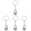 4pcs Urn Key Chain Pendant Mini Container Pet Ornament 2