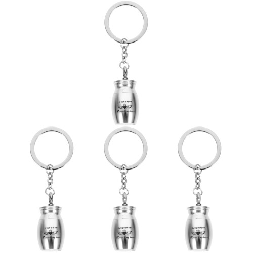 4pcs Urn Key Chain Pendant Mini Container Pet Ornament 1