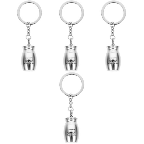 4pcs Urn Key Chain Pendant Mini Container Pet Ornament 2