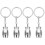 4pcs Urn Key Chain Pendant Mini Container Pet Ornament 4