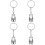 4pcs Urn Key Chain Pendant Mini Container Pet Ornament 5