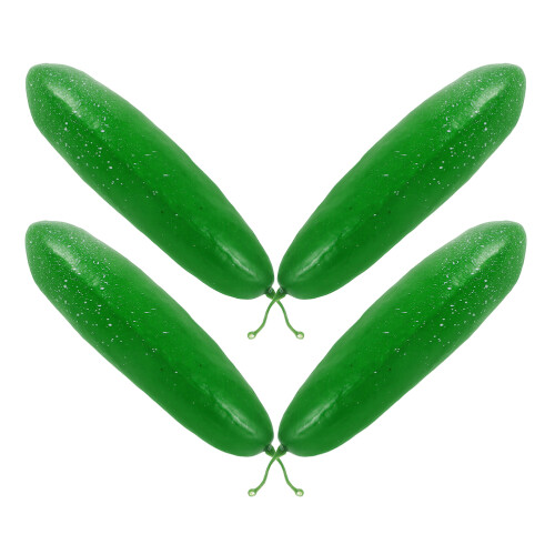 4pcs Artificial Green Cucumber Plastic Vegetable Decor Kitchen Party