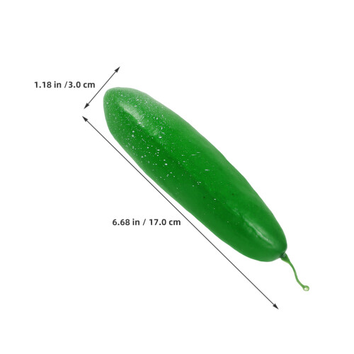 4pcs Artificial Green Cucumber Plastic Vegetable Decor Kitchen Party 2