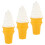 3pcs Simulation Ice Cream Cone Pvc, Plastic Crispy Skin 8