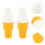 3pcs Simulation Ice Cream Cone Pvc, Plastic Crispy Skin 4