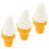 3pcs Simulation Ice Cream Cone Pvc, Plastic Crispy Skin 10