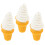 3pcs Simulation Ice Cream Cone Pvc, Plastic Crispy Skin 7