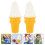 3pcs Simulation Ice Cream Cone Pvc, Plastic Crispy Skin 6