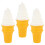 3pcs Simulation Ice Cream Cone Pvc, Plastic Crispy Skin 1