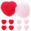 24pcs Colored Felt Hearts Decorations Photo Props 5