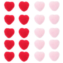 24pcs Colored Felt Hearts Decorations Photo Props