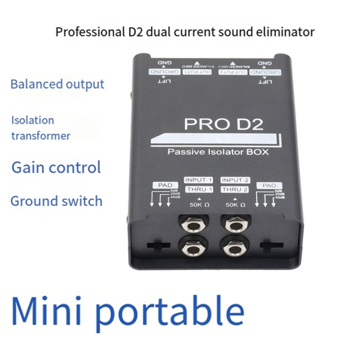 Νέος απομονωτής ήχου διπλού καναλιού PRO D2 6.5 XLR με μίκτη διπλού καναλιού 2