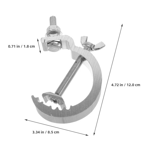 Raindrops 3 Pcs Stage Light Hook Work 12.00x8.50x1.80cm Silver 1