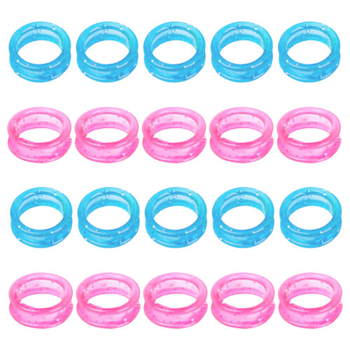 20pcs Silicone Finger Protector Rings for Hair Cutting Scissors