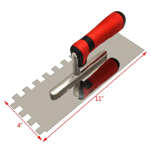 6pcs Tile Tools,Stainless Steel Square Notched Trowel Set,Grout Float 2