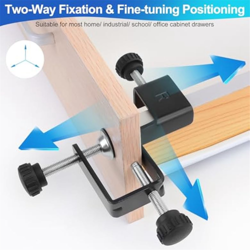 2Pcs Drawer Front Mounting Clips,Cabinet Drawer Installation Clamps 2