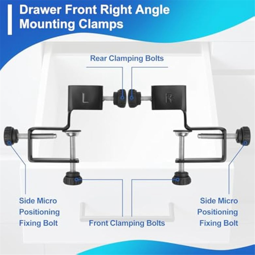 2Pcs Drawer Front Mounting Clips,Cabinet Drawer Installation Clamps 1