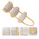 Tier Cake Stand With Round Shape Golden Iron And Ceramic 1set 4