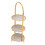 Tier Cake Stand With Round Shape Golden Iron And Ceramic 1set 2