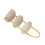 Tier Cake Stand With Round Shape Golden Iron And Ceramic 1set 8