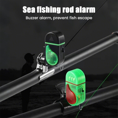 Fishing Bite Alarm with LED Light,Fish Bite Alarm Sound Bite 2PCS 1