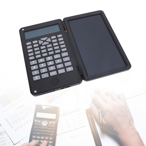 Scientific Calculator with 6" LCD & Foldable Writing Tablet, Black 2