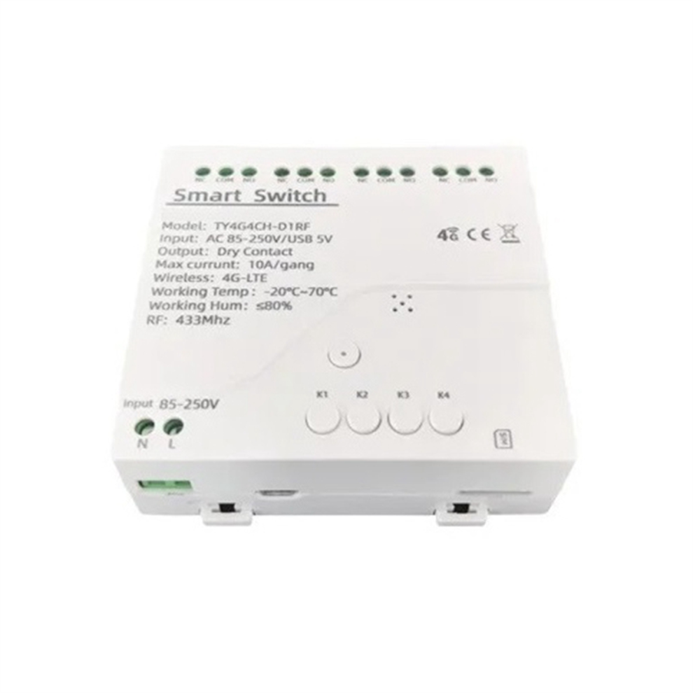 Tuya Smart Switch 4G Lte Relay With Rf 433Mhz Ac 85-250V 4711736641127