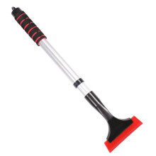 Folding Shovel | Retractable Handle Snow Shovel with Thickened Sponge Grip for Car and Truck Use, Red Color