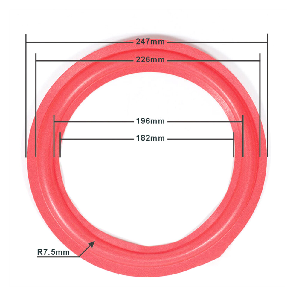 Good Elasticity Speakers Foam Surround Foam- 10 Inches Red 7732000024849