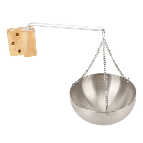 Edelstahl-Sauna-Ölkelle, tragbare runde Spa-Diffusorschale für Dampfbäder