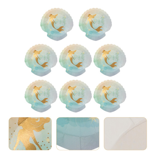 8pcs Mermaid Party Supplies 2