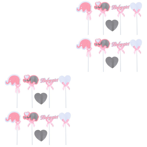 2 Pack Cake Baking Accessories Elephant Decorations Party Insert 2